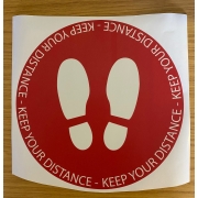 KEEP YOUR DISTANCE LAMINATED FLOOR STICKER